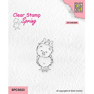 Nellies Choice Clear Stamp - Chickies - Happy